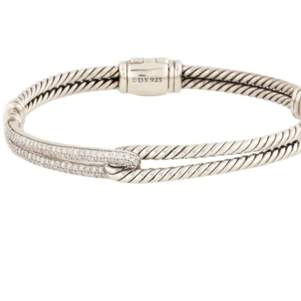 *RARE* David Yurman Diamond Labyrinth Single Loop Bracelet